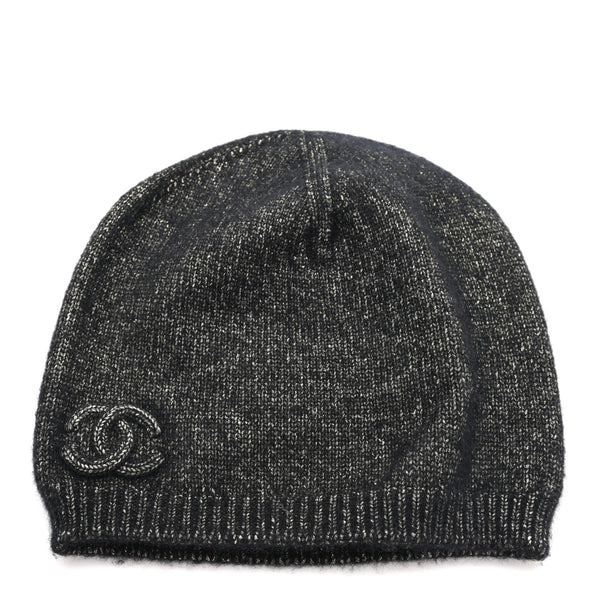 Chanel Cashmere Blend CC Beanie Hat Black 1871061 – FASHIONPHILE