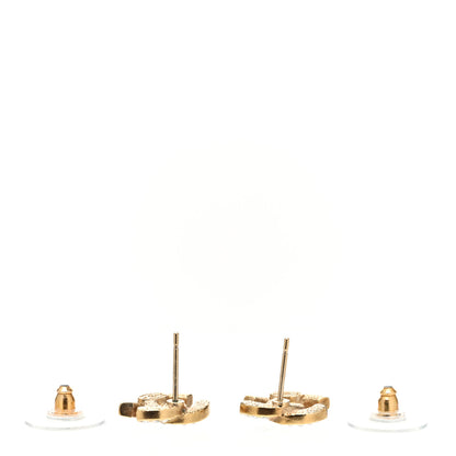 Chanel Crystal CC Earrings Gold 3 of 5