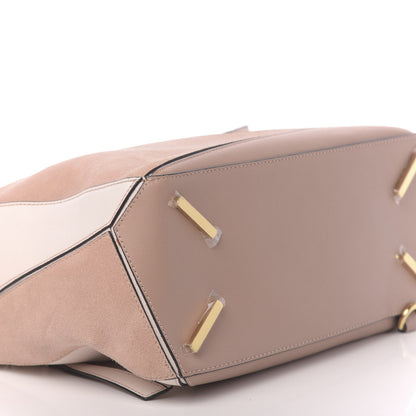 Loewe Calfskin Suede Medium Puzzle Bag Blush 9 of 10