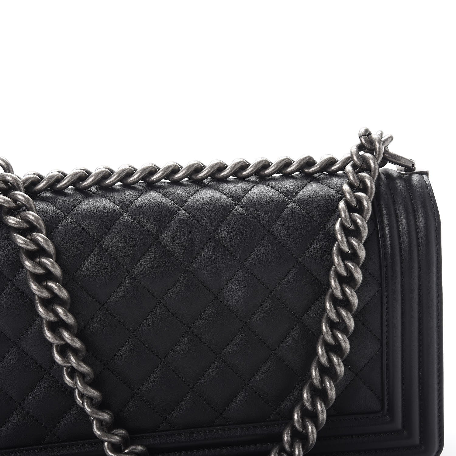 Chanel Calfskin Quilted Medium Boy Flap Black 8 of 9