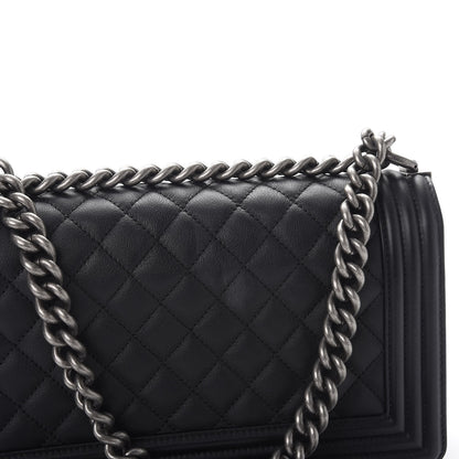 Chanel Calfskin Quilted Medium Boy Flap Black 8 of 9
