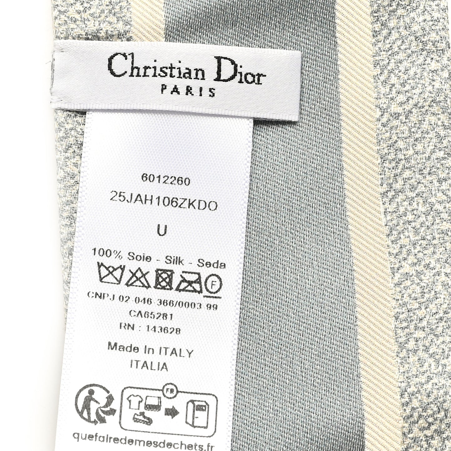 Silk Dior Jardin d'Hiver Mitzah Scarf Mitzah Scarf White Multicolor
