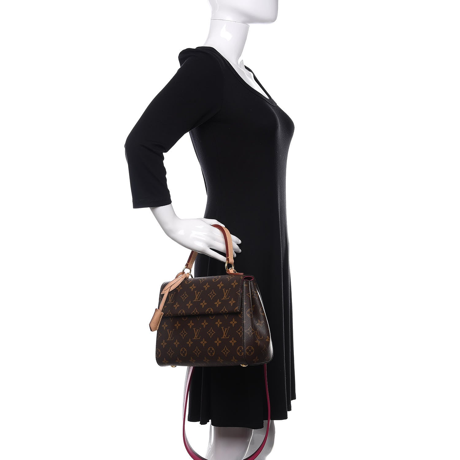 Louis Vuitton Monogram Cluny BB Bordeaux Fuchsia 4 of 11