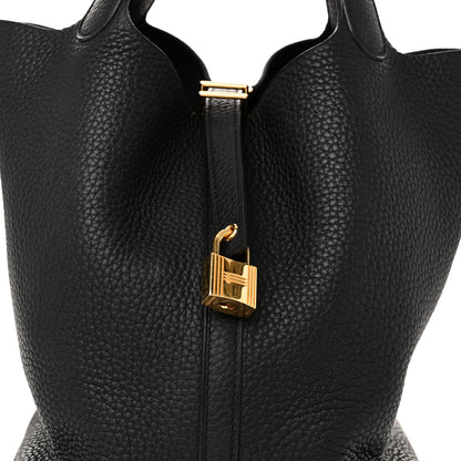Hermes Taurillon Clemence Picotin Lock 22 MM Black 8 of 10