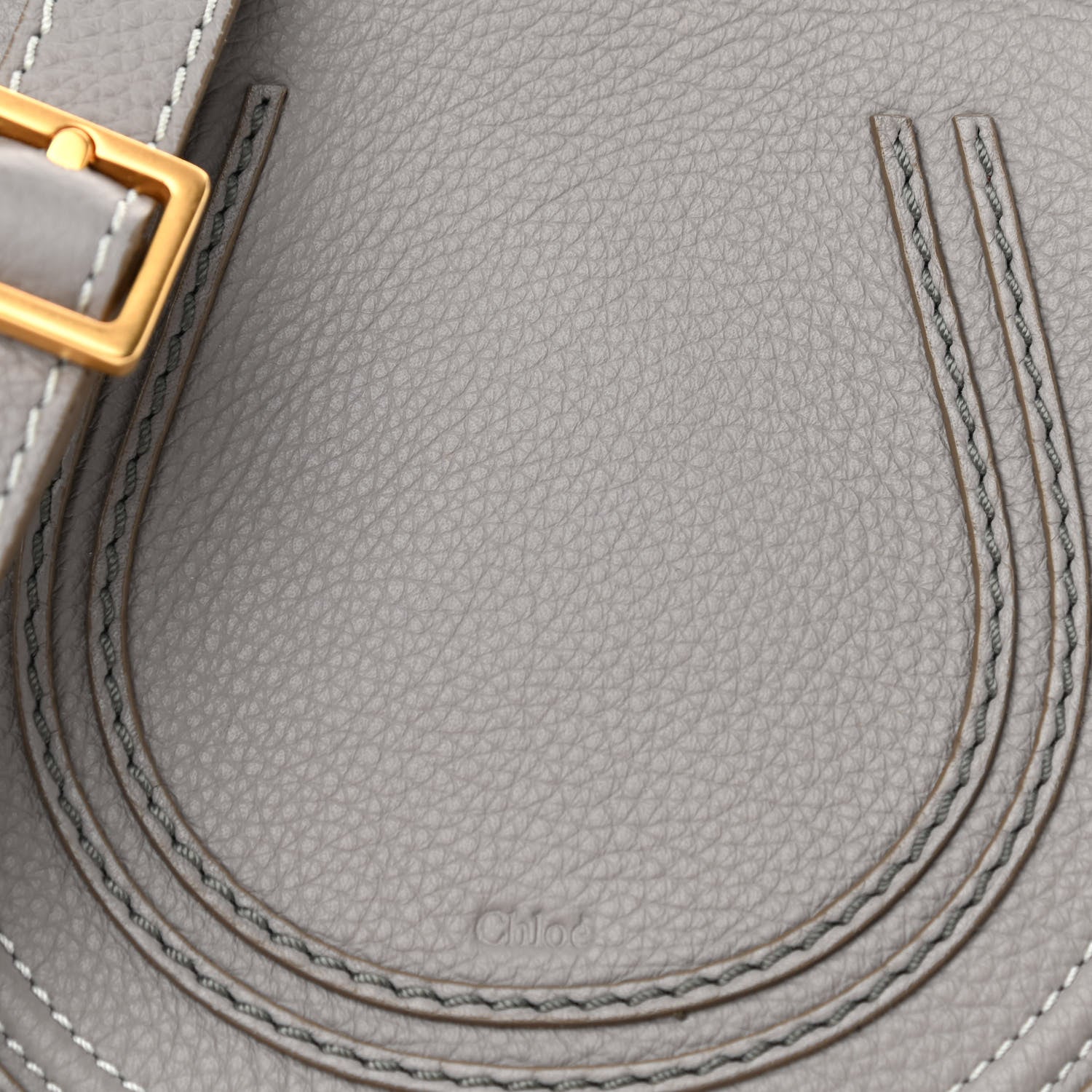 Chloe Calfskin Mini Marcie Round Crossbody Bag Cashmere Grey 8 of 10