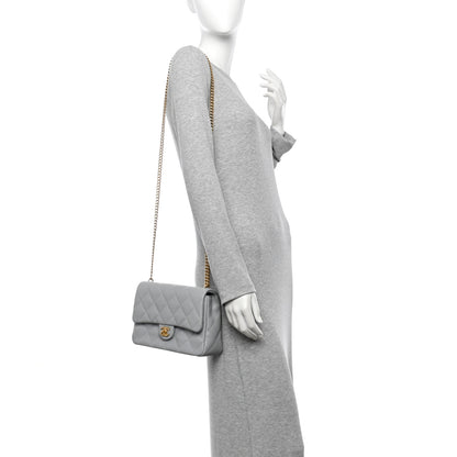 Chanel Caviar Quilted Sweetheart Flap Grey 2 of 10