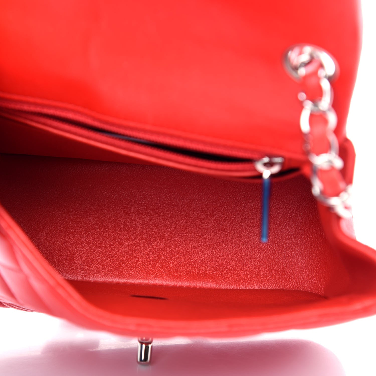 Chanel Lambskin Quilted Mini Square Flap Red 5 of 12