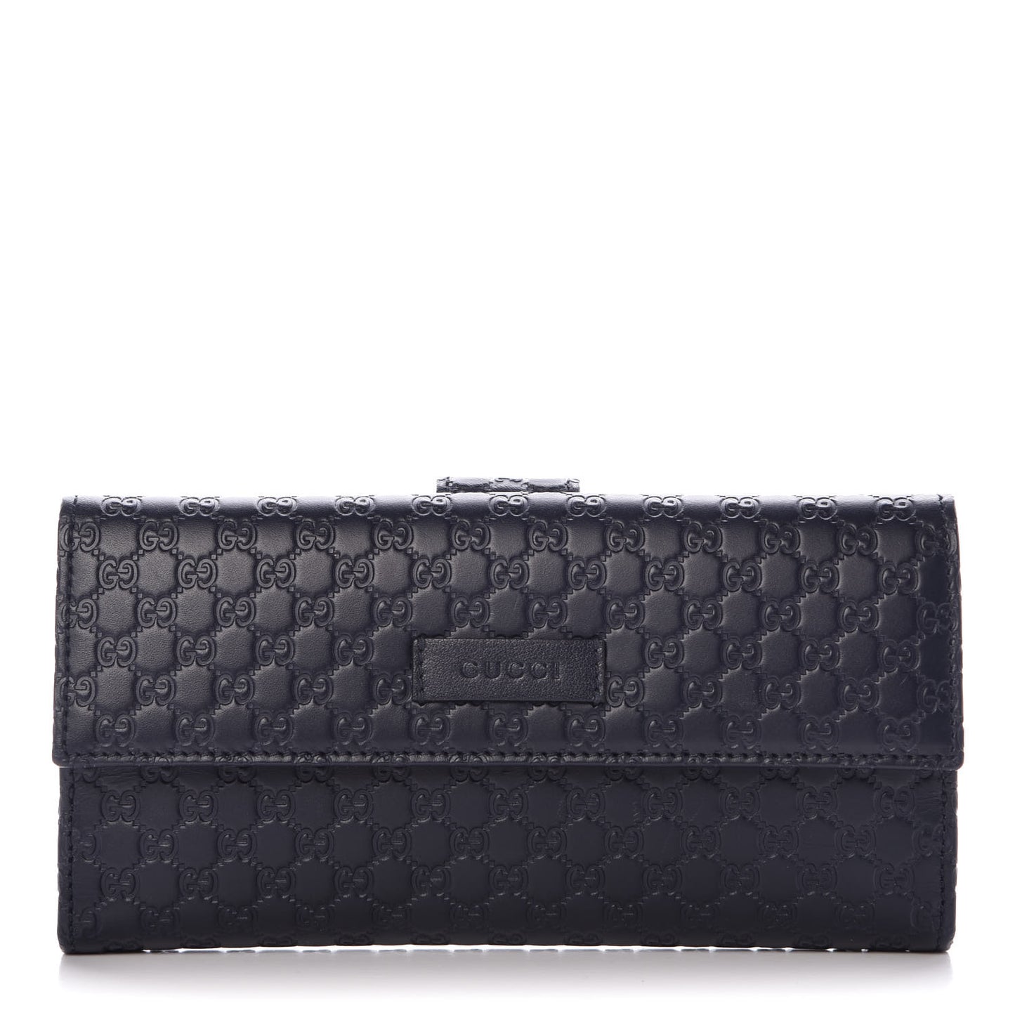 Microguccissima Continental Flap Wallet Navy