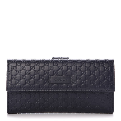 Gucci Microguccissima Continental Flap Wallet Navy 1 of 22
