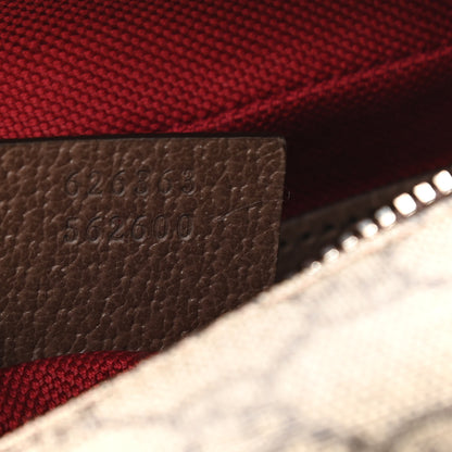 Gucci GG Supreme Monogram Textured Calfskin Square Messenger Bag Beige Ebony New Acero 7 of 11