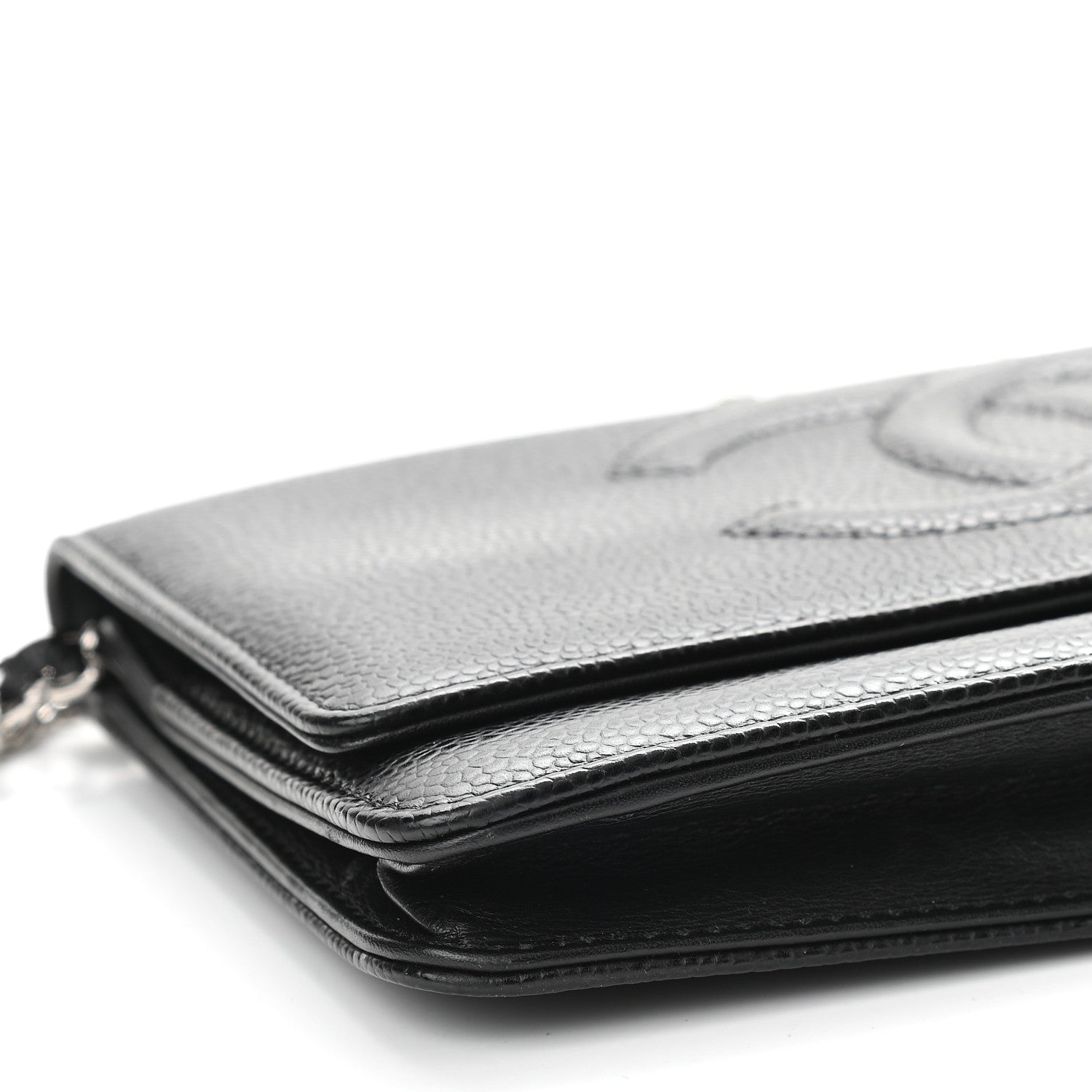 Chanel Caviar Timeless CC Wallet On Chain WOC Black 9 of 10