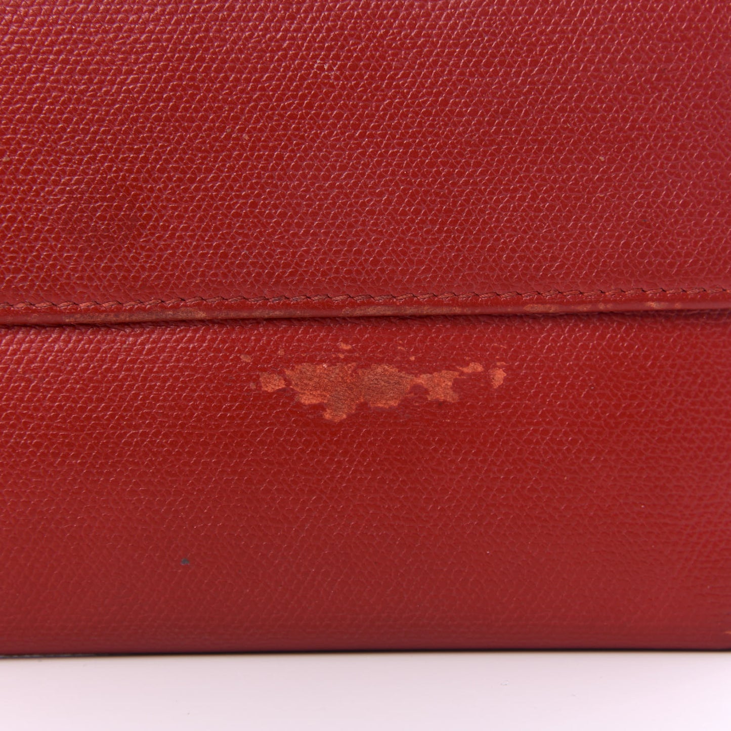 Grained Calfskin CC Long Wallet Red