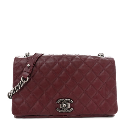 Chanel Goatskin Quilted Large City Rock Flap Burgundy 1 of 10
