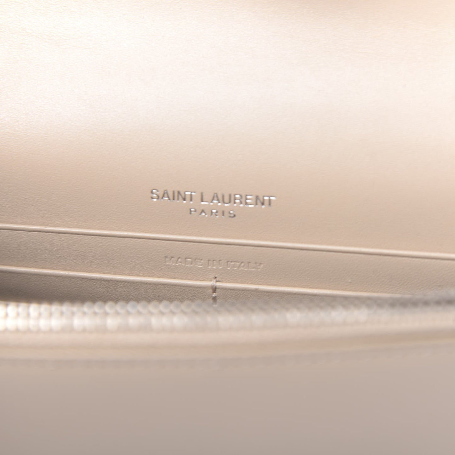 Smooth Calfskin Classic Monogram Kate Tassel Chain Wallet Nude Powder