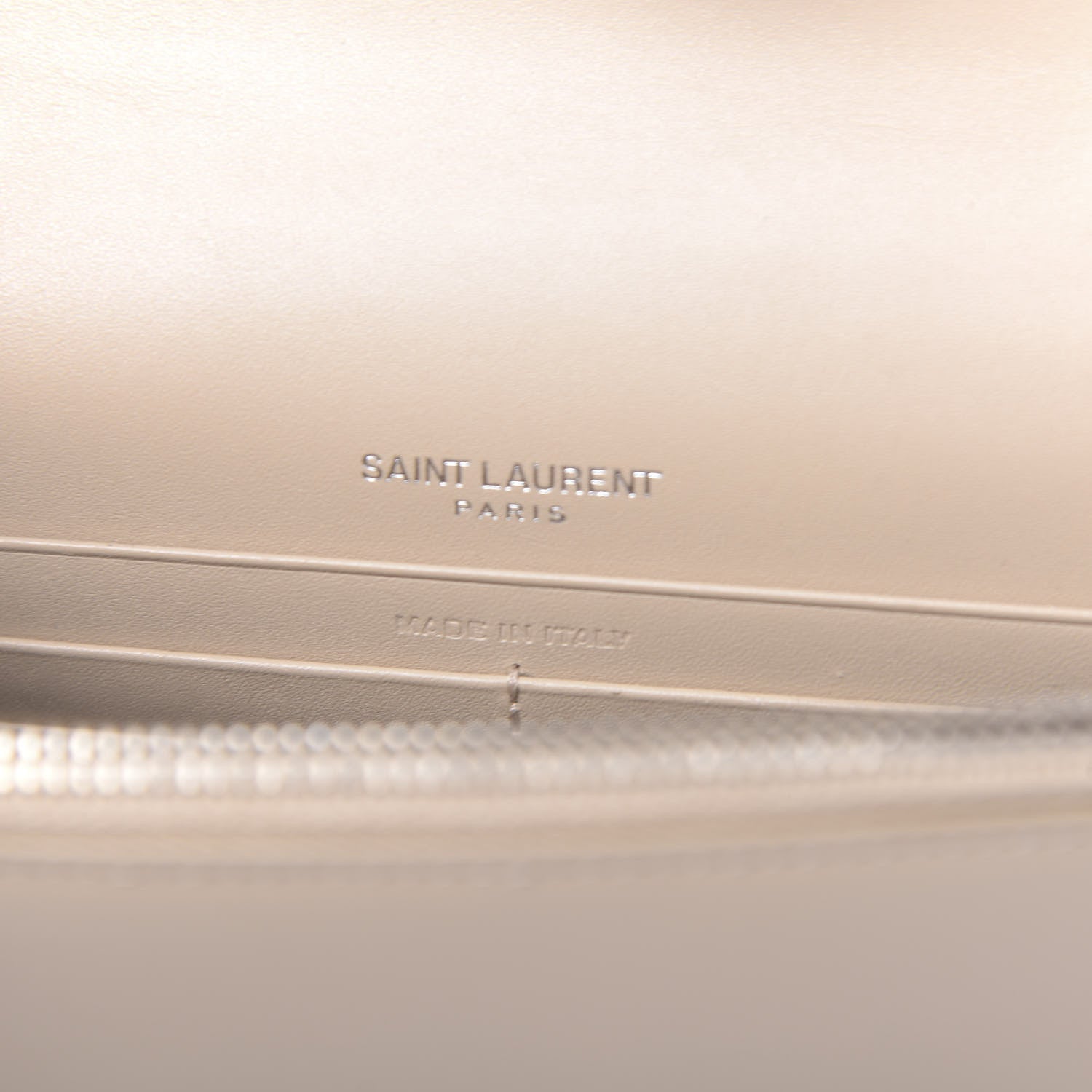 Saint Laurent Smooth Calfskin Classic Monogram Kate Tassel Chain Wallet Nude Powder 6 of 13