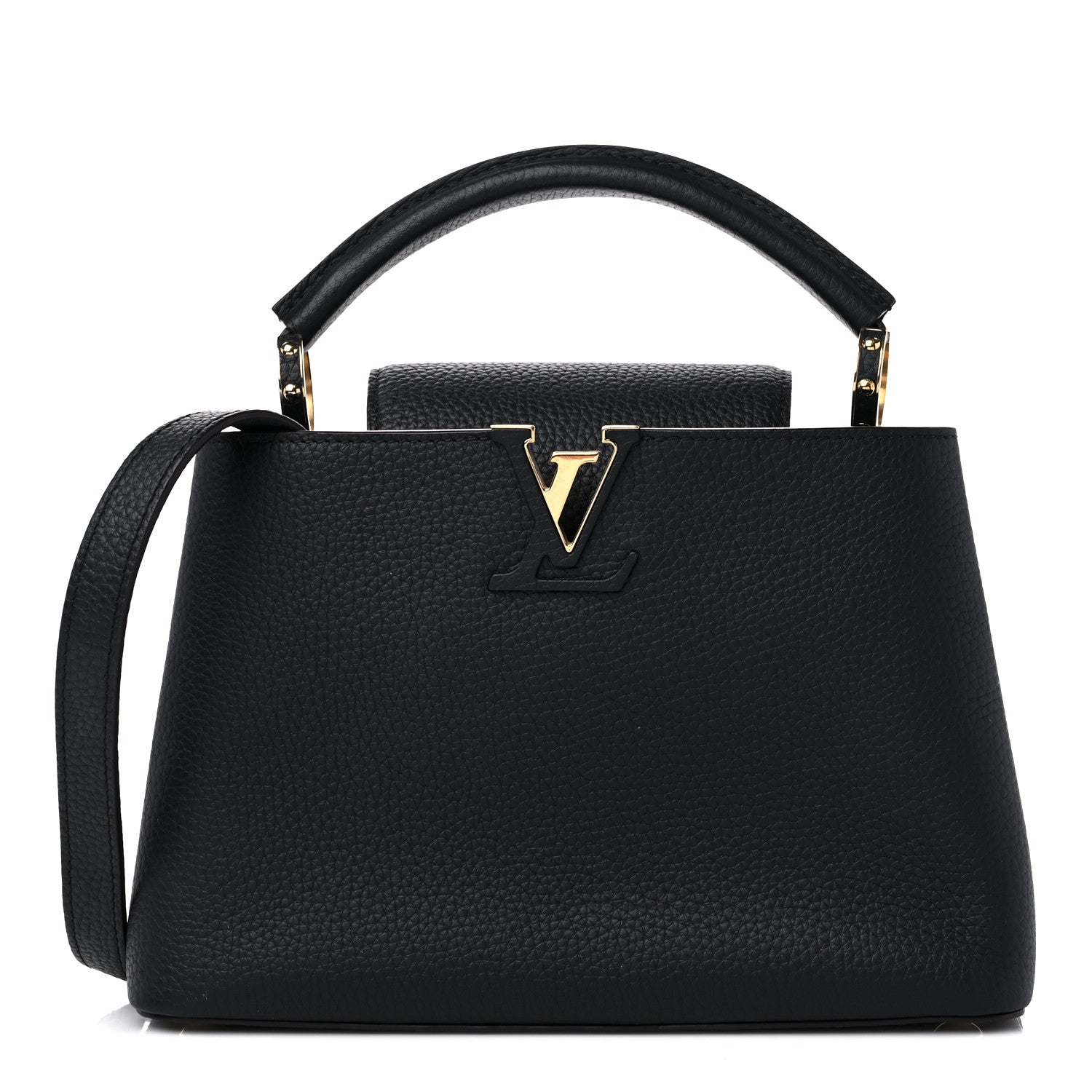Louis Vuitton Taurillon Capucines BB Black Fuchsia 1 of 9