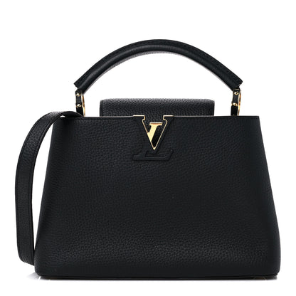 Louis Vuitton Taurillon Capucines BB Black Fuchsia 1 of 9
