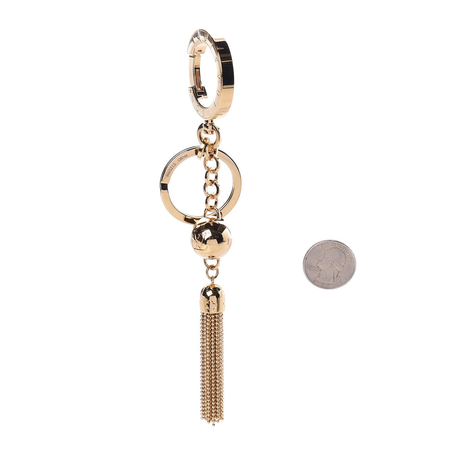 Louis Vuitton Goldtone Swing Key Holder and Bag Charm 2 of 2