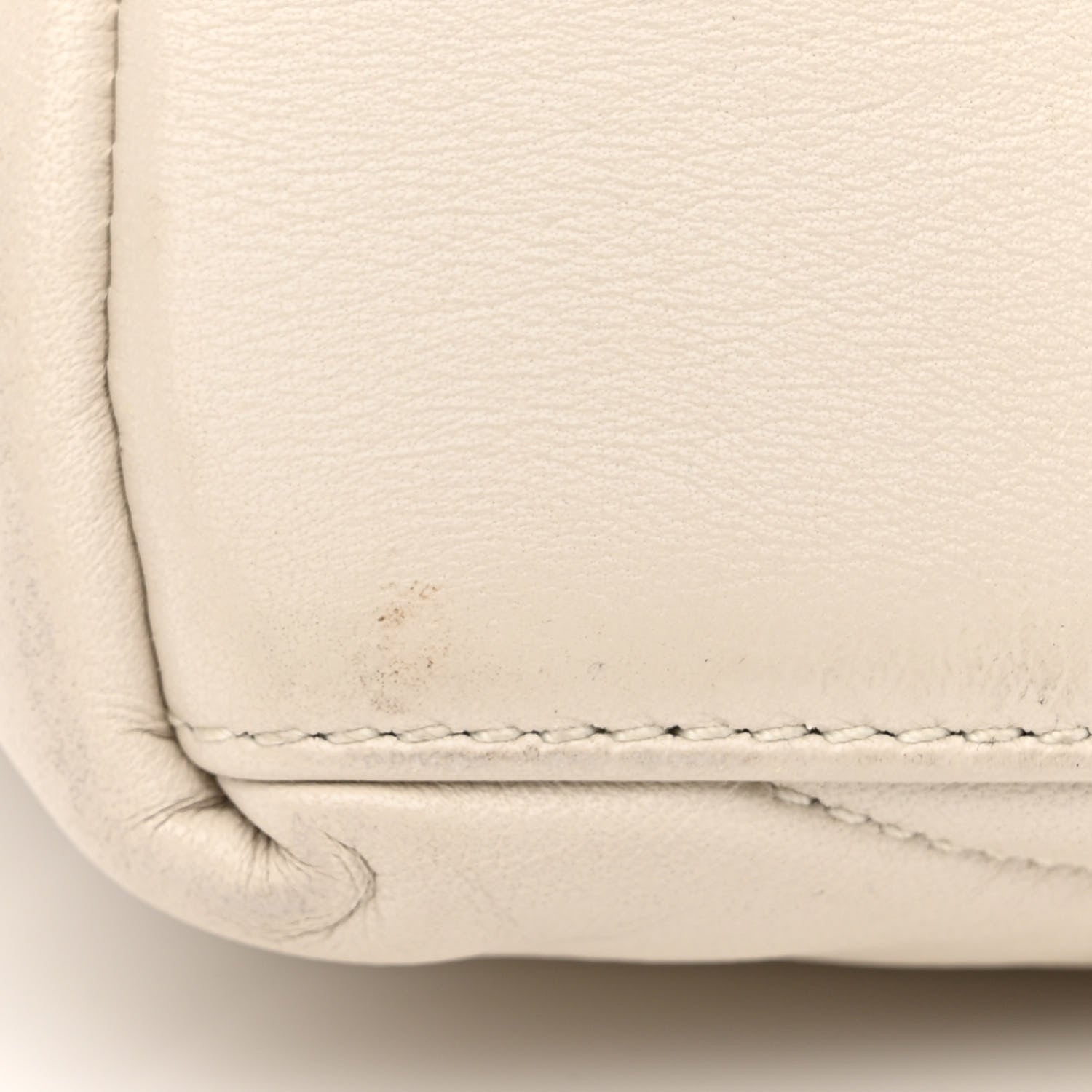 Saint Laurent Lambskin Quilted Medium Loulou Puffer Monogram Chain Satchel Crema Soft 12 of 13