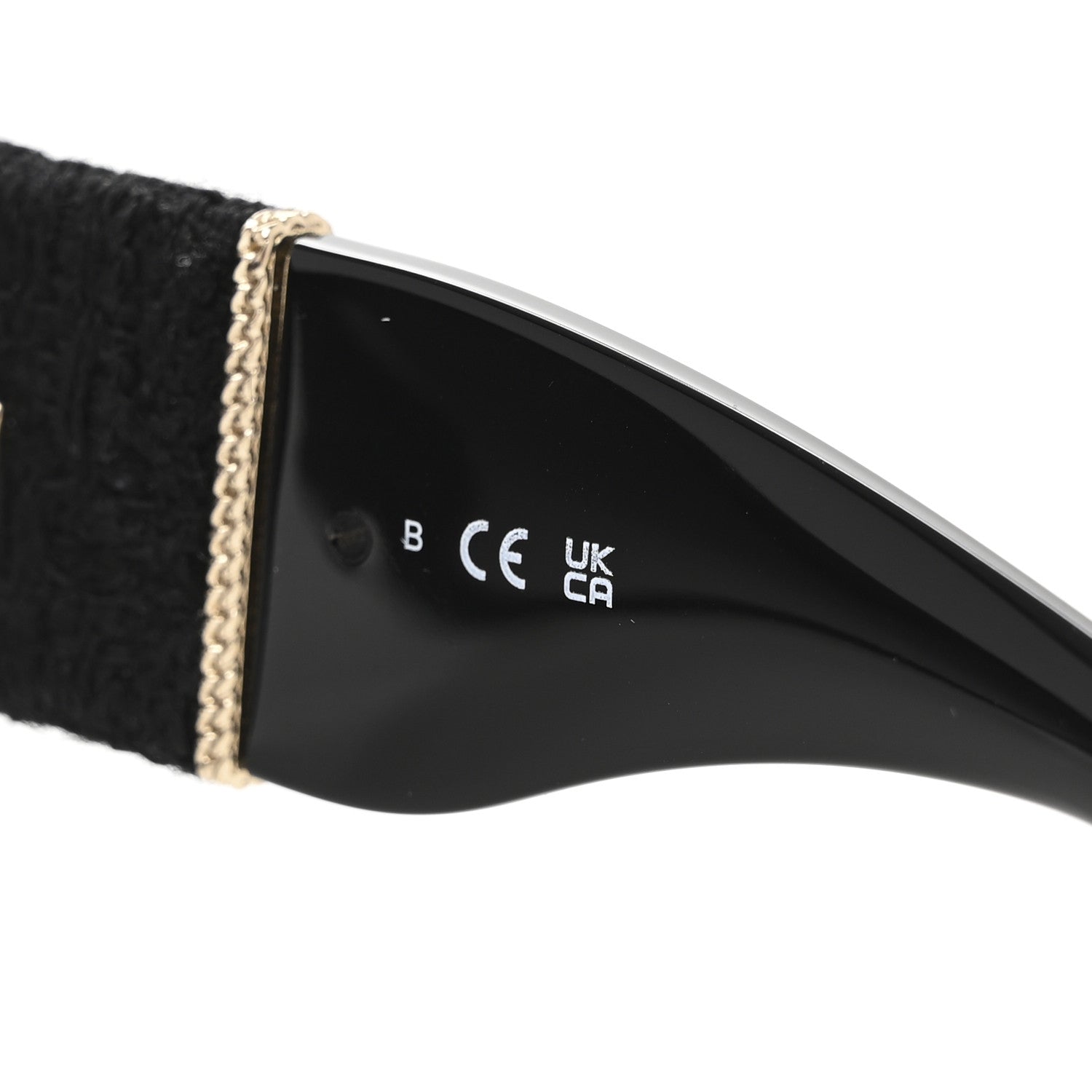 Chanel Acetate Tweed Square Sunglasses 5512 Black 7 of 9