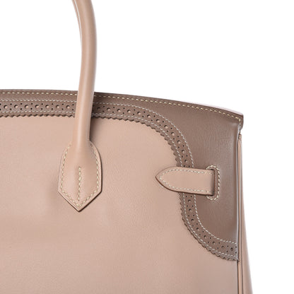 Hermes Swift Ghillies Birkin 35 Argile Etoupe 33 of 38