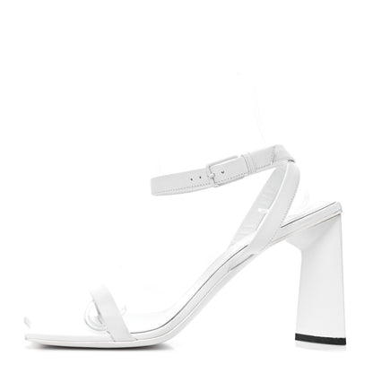 Balenciaga Smooth Calfskin Moon Square Toe 90mm Sandals 38 Optical White 1 of 6