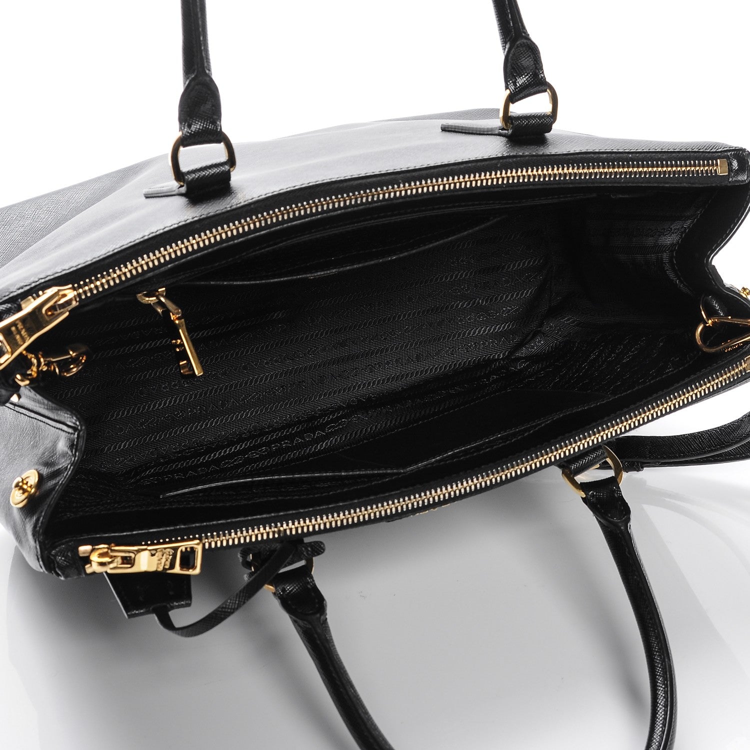 Prada Saffiano Medium Galleria Double Zip Tote Black 5 of 7