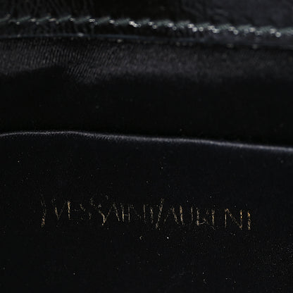 Saint Laurent Textured Patent Monogram Large Belle De Jour Clutch Black 6 of 8