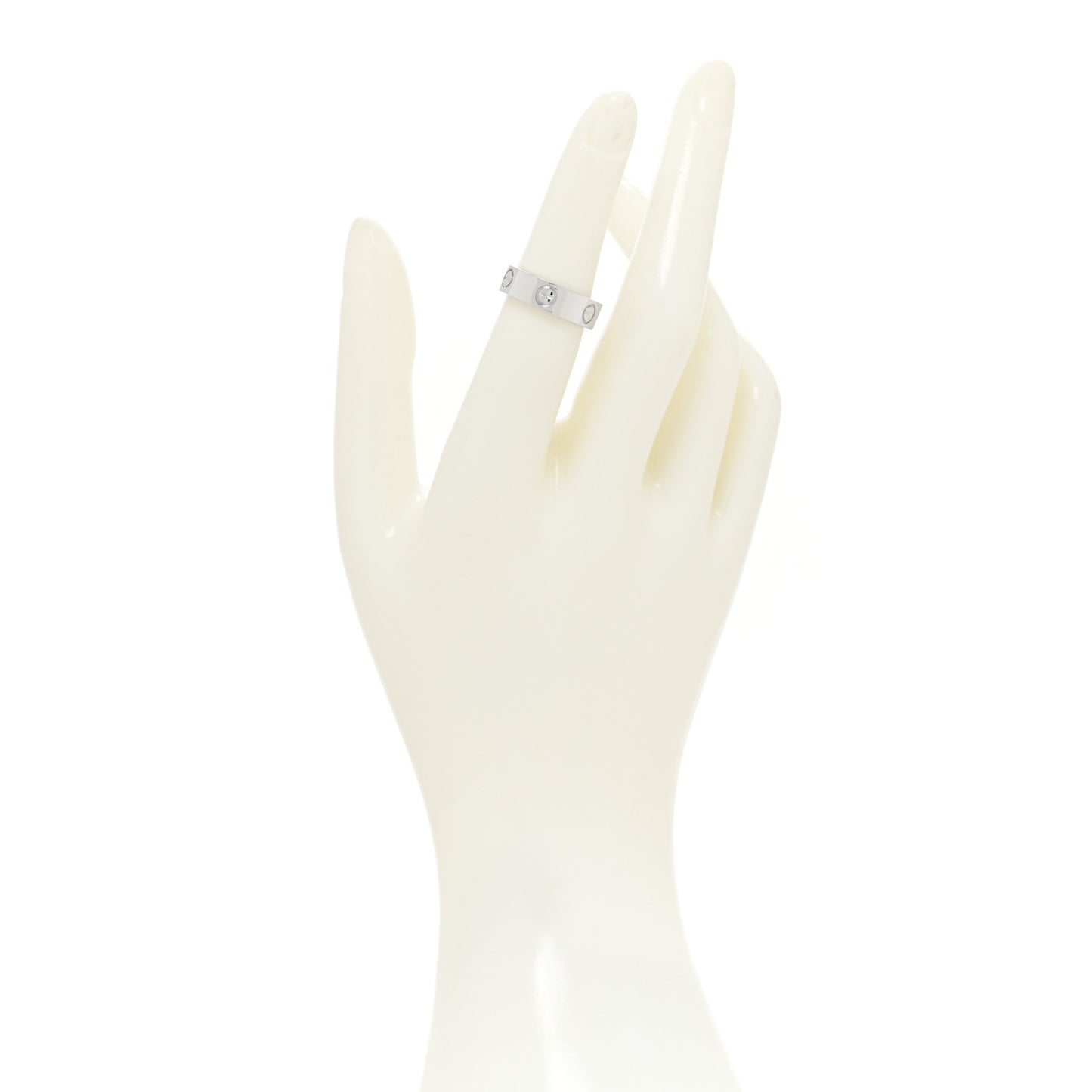 18K White Gold 5.5mm LOVE Ring 52 6