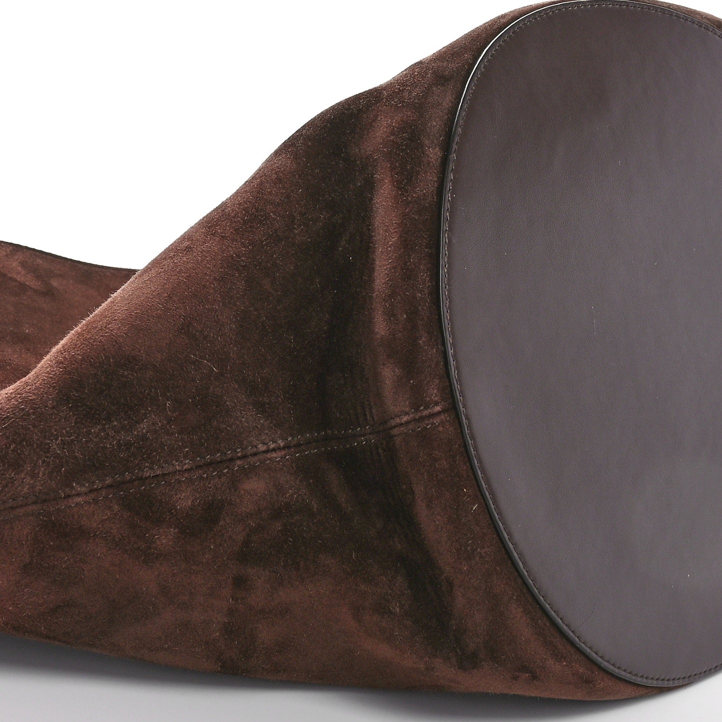 Suede Calfskin Medium Lotus Tote Toffee