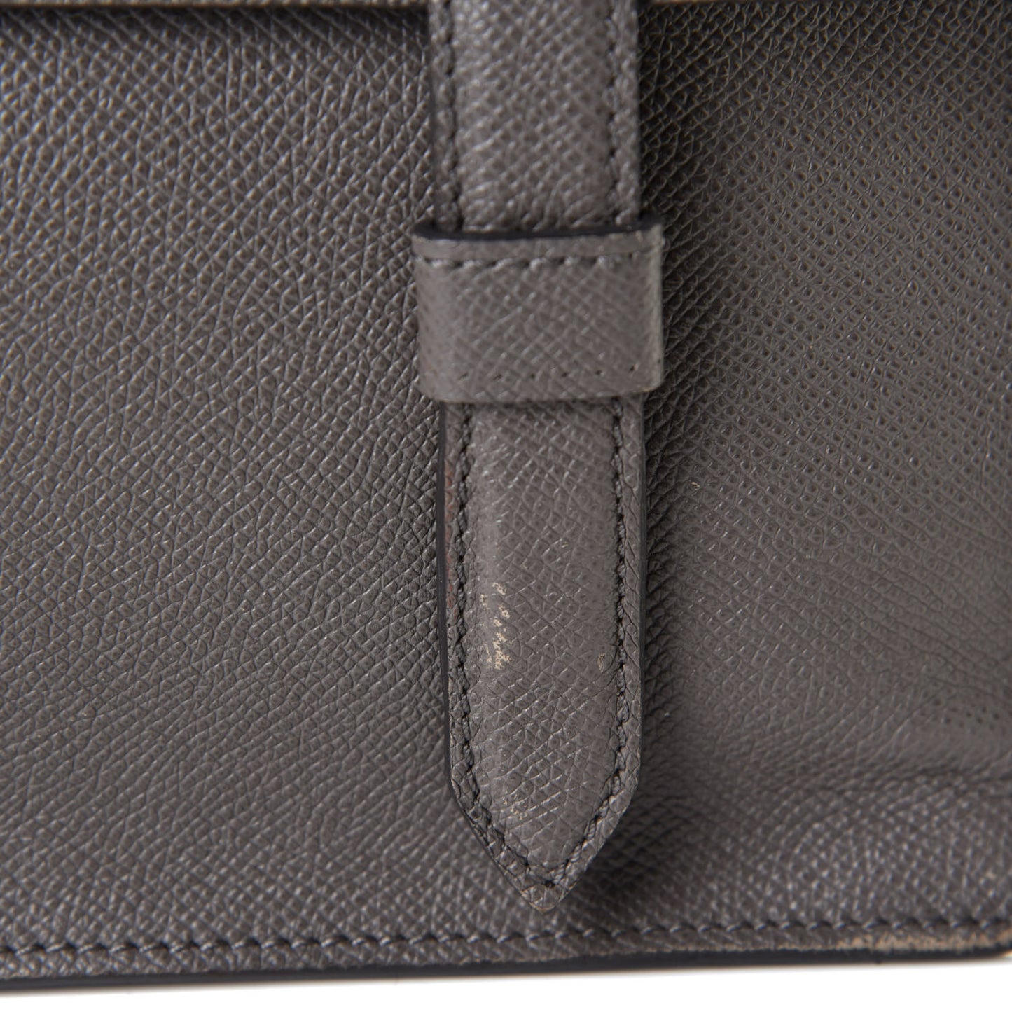 London Grainy Calfskin Rivendale Messenger Bag Grey