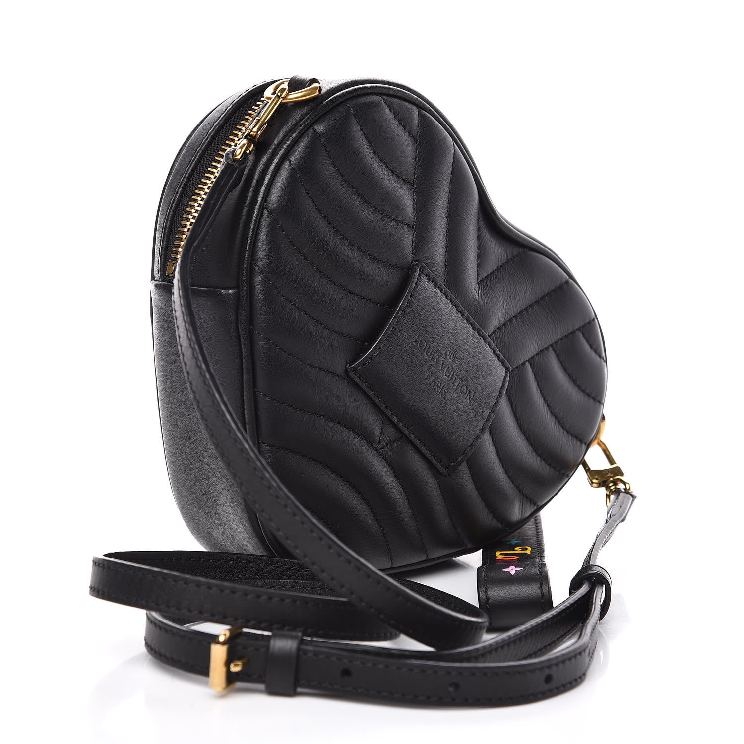 Louis Vuitton Calfskin New Wave Heart Bag Black 3 of 12