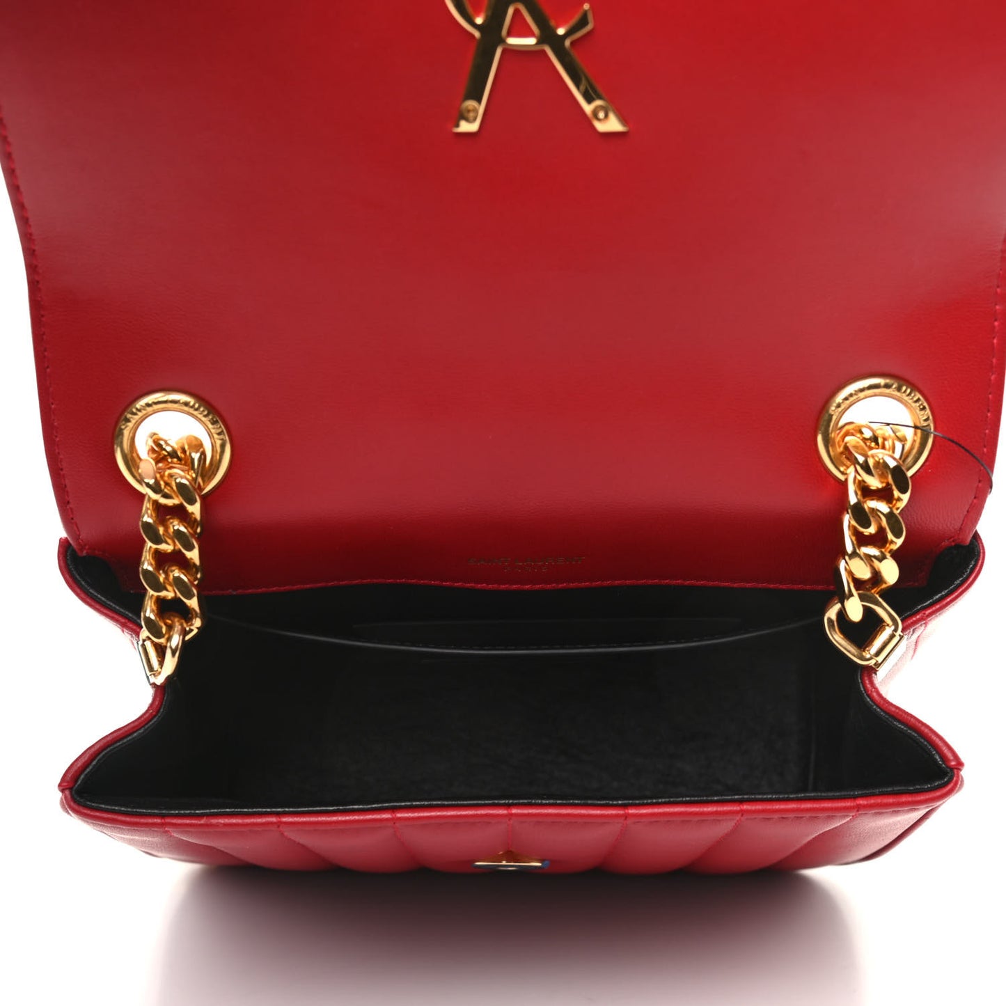 Lambskin Matelasse Monogram Medium Vicky Chain Bag Rouge Eros