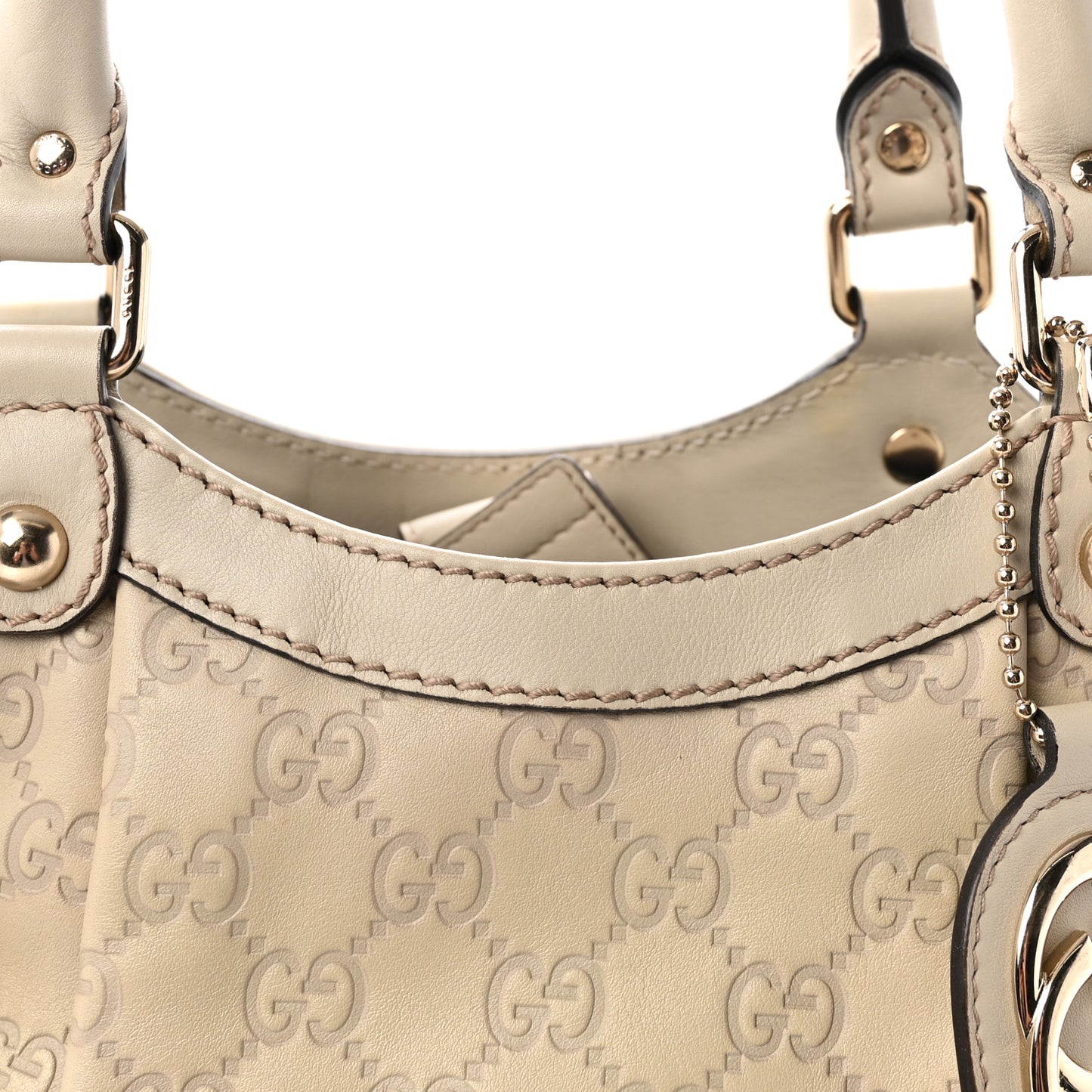 Guccissima Medium Sukey Tote Mystic White