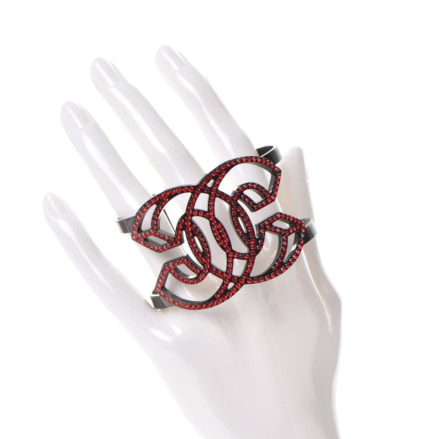 Crystal CC Cuff Red Black