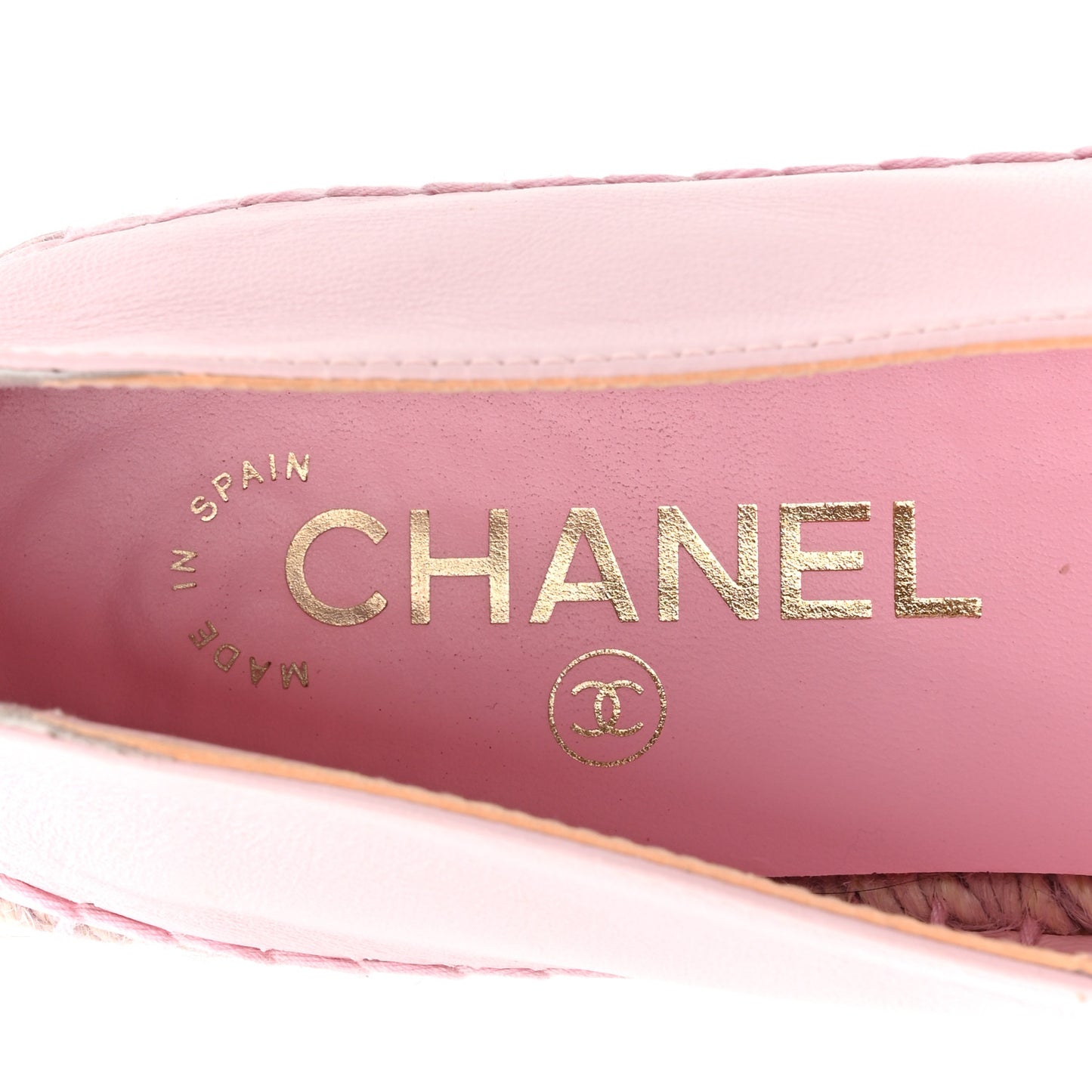 Lambskin CC Espadrilles 37 Light Pink