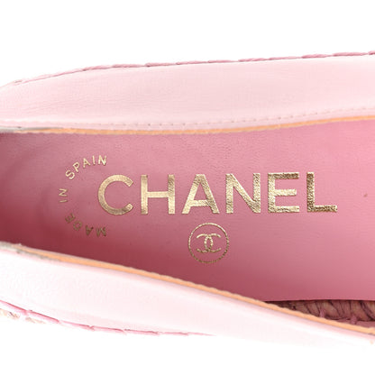 Chanel Lambskin CC Espadrilles 37 Light Pink 7 of 16