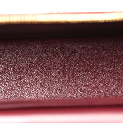 Chanel Calfskin Crocodile Embossed Crococo Top Handle Slim Vanity Case With Chain Dark Burgundy 5 of 11