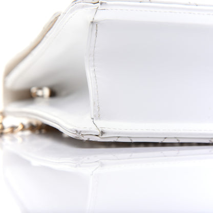 Chanel Glazed Calfskin Stitched Mini Square Flap White 17 of 19