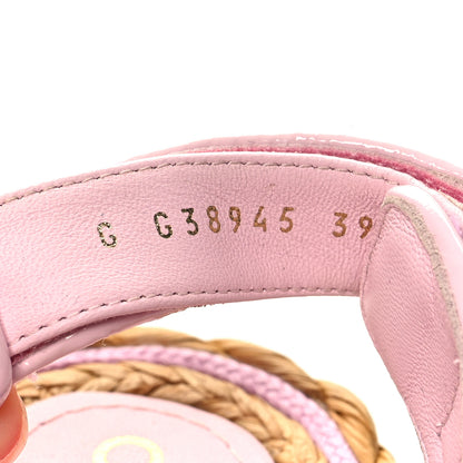 Chanel Tweed Lambskin Velcro Dad Sandals 39 Pink Multicolor 6 of 9