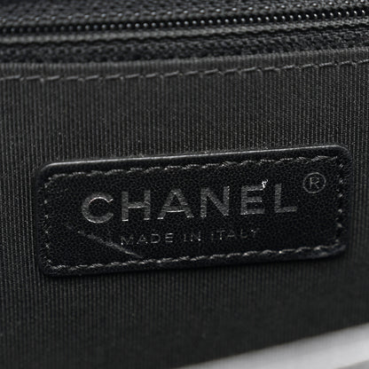 Chanel Caviar Chevron Quilted New Medium Boy Flap Black 7 of 11