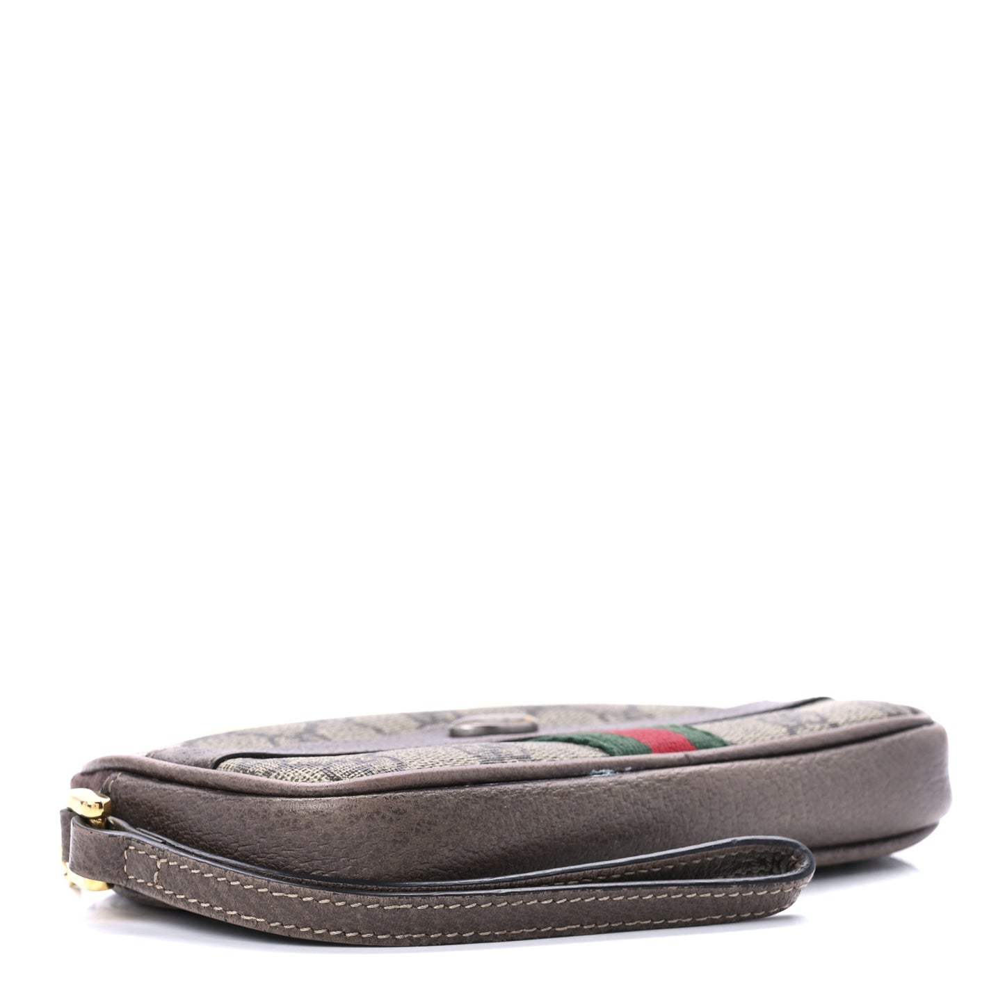 GG Supreme Monogram Ophidia Phone Case Wristlet Brown