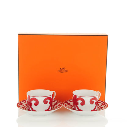 Hermes Porcelain Balcon du Guadalquivir Breakfast Cup And Saucer Set Of 2 7 of 7