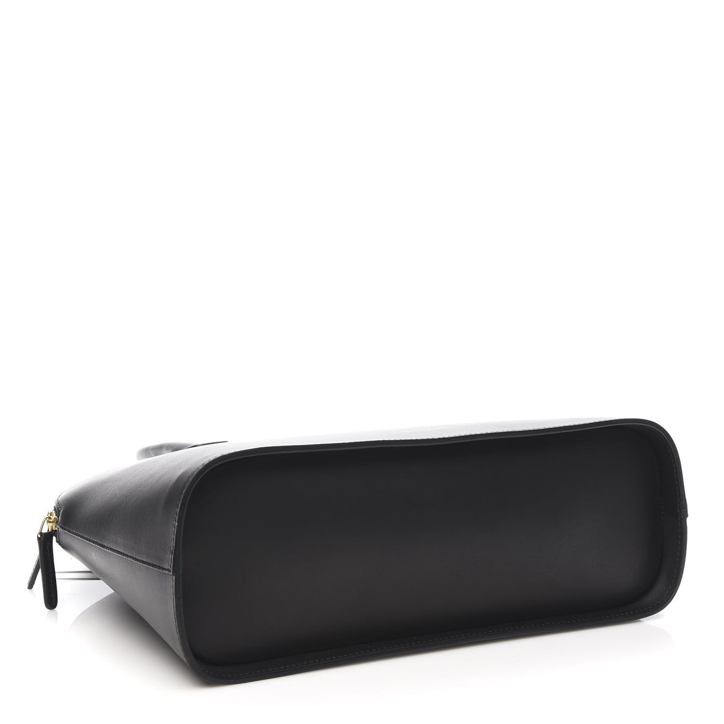 Calfskin Top Handle Rounded Bag Black Flamma