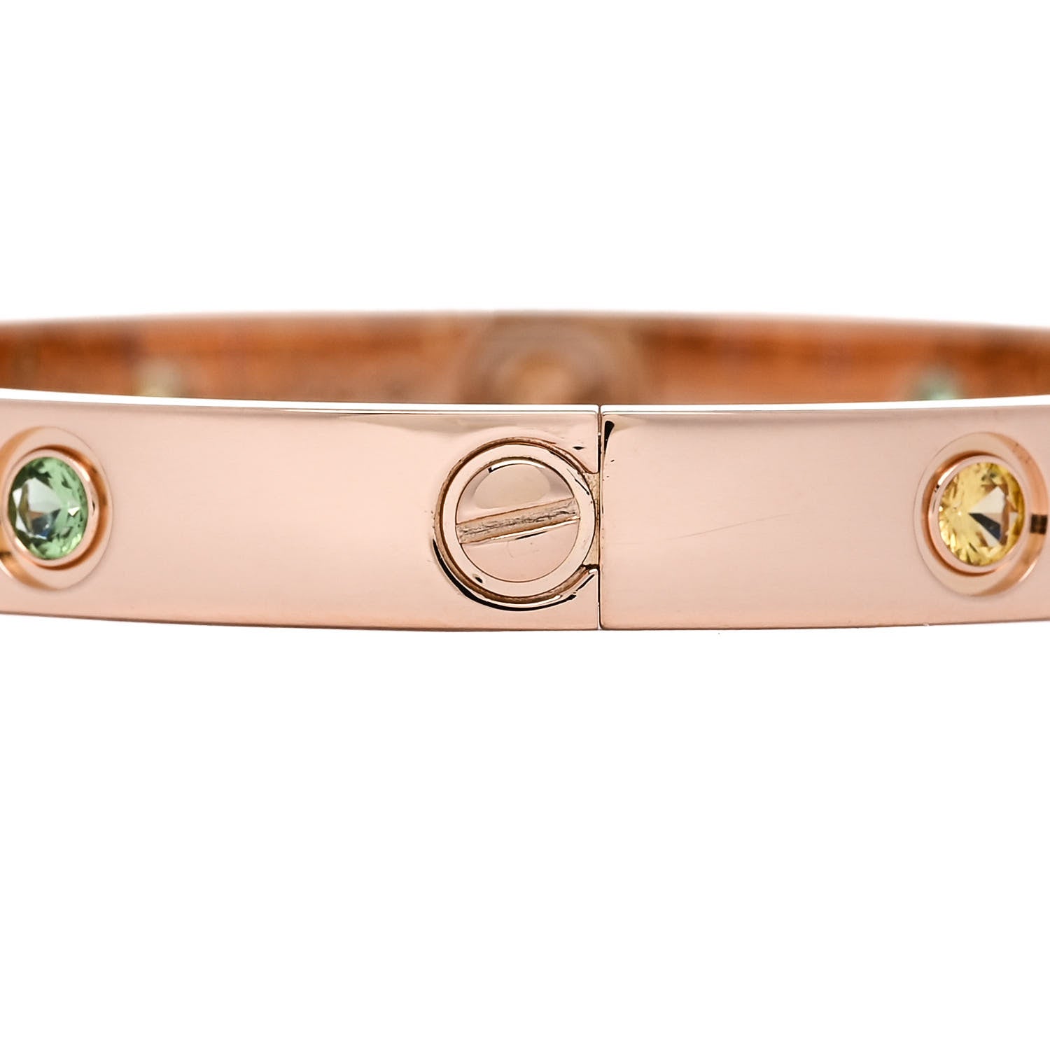 Cartier 18K Pink Gold Sapphire Garnet Amethyst LOVE Bracelet 16 4 of 8