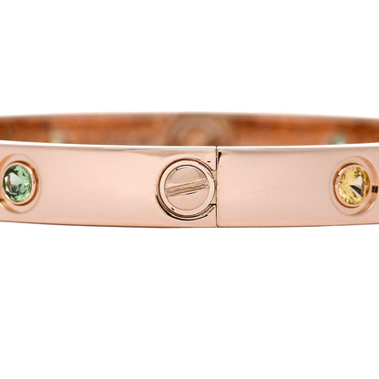 Cartier 18K Pink Gold Sapphire Garnet Amethyst LOVE Bracelet 16 4 of 8