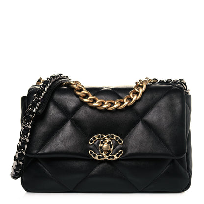 Chanel Lambskin Quilted Medium Chanel 19 Flap Black 1 of 14