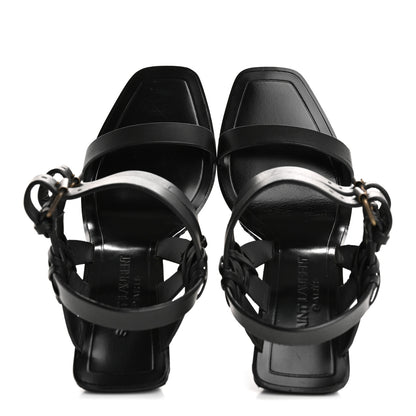 Saint Laurent Calfskin Espadrille Wedges 36 Black 2 of 16