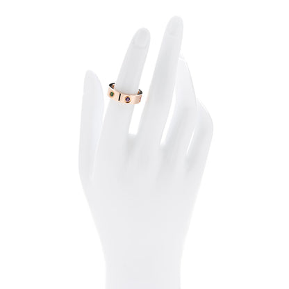 Cartier 18K Pink Gold Sapphire Garnet Amethyst 5.5mm LOVE Ring 51 5.75 2 of 4