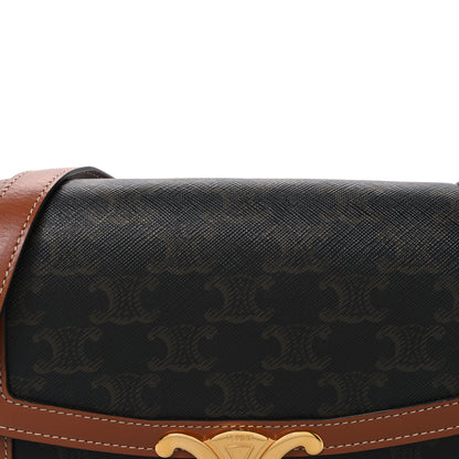 Celine Calfskin Triomphe Canvas Teen Triomphe Bag Tan 9 of 12